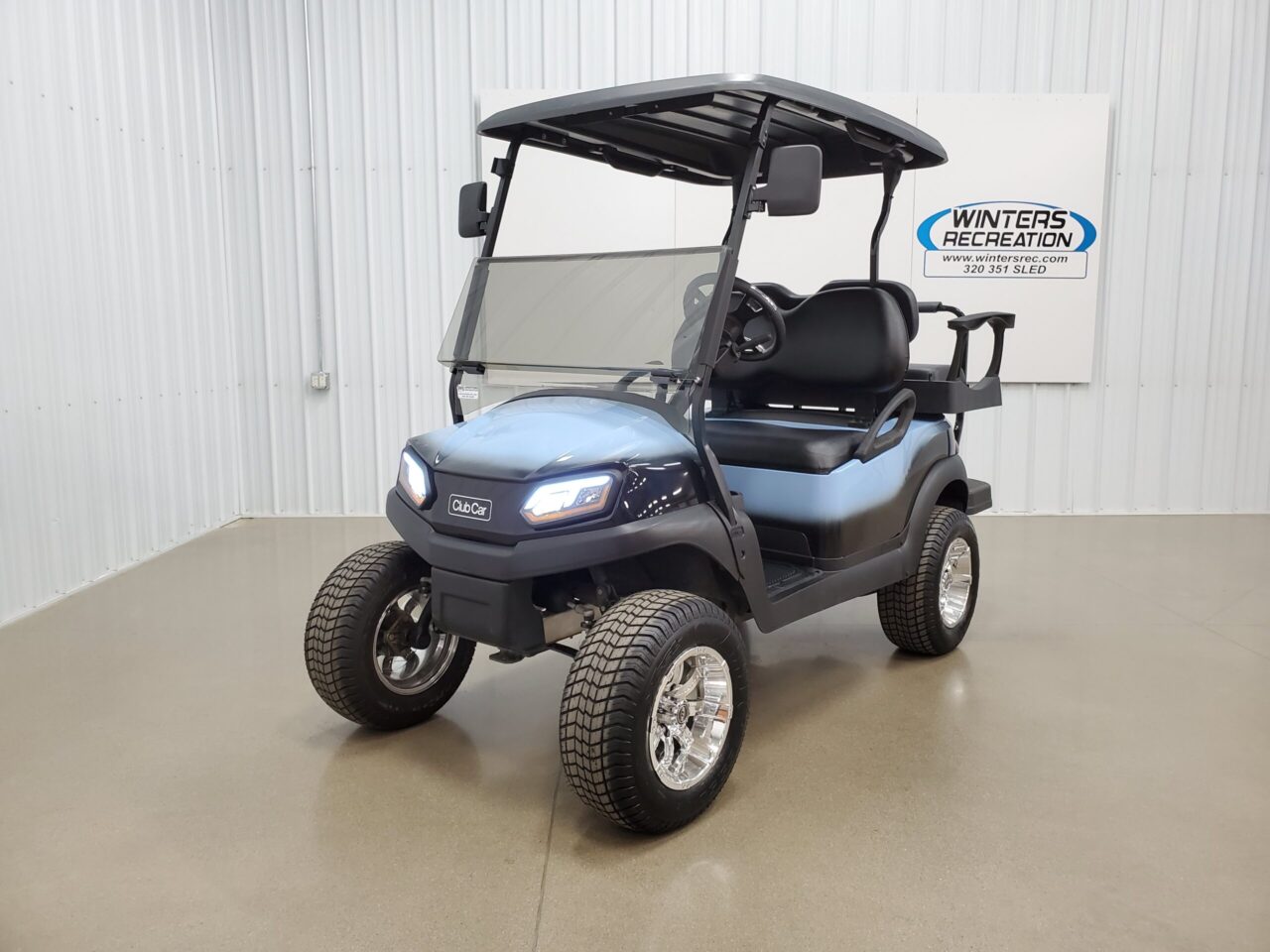 2017 Club Car Tempo Electric DELUXE STREET READY Golf Cart, Blue - Winters  Recreation