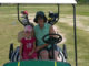 kids and golf carts