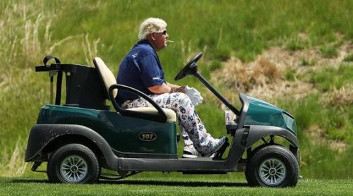 can champions tour players use golf carts